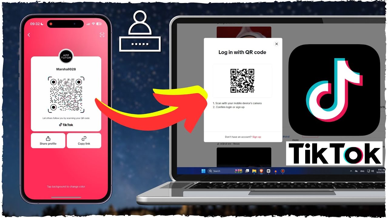Как войти на сайт TikTok с помощью QR-кода из приложения TikTok (2025)