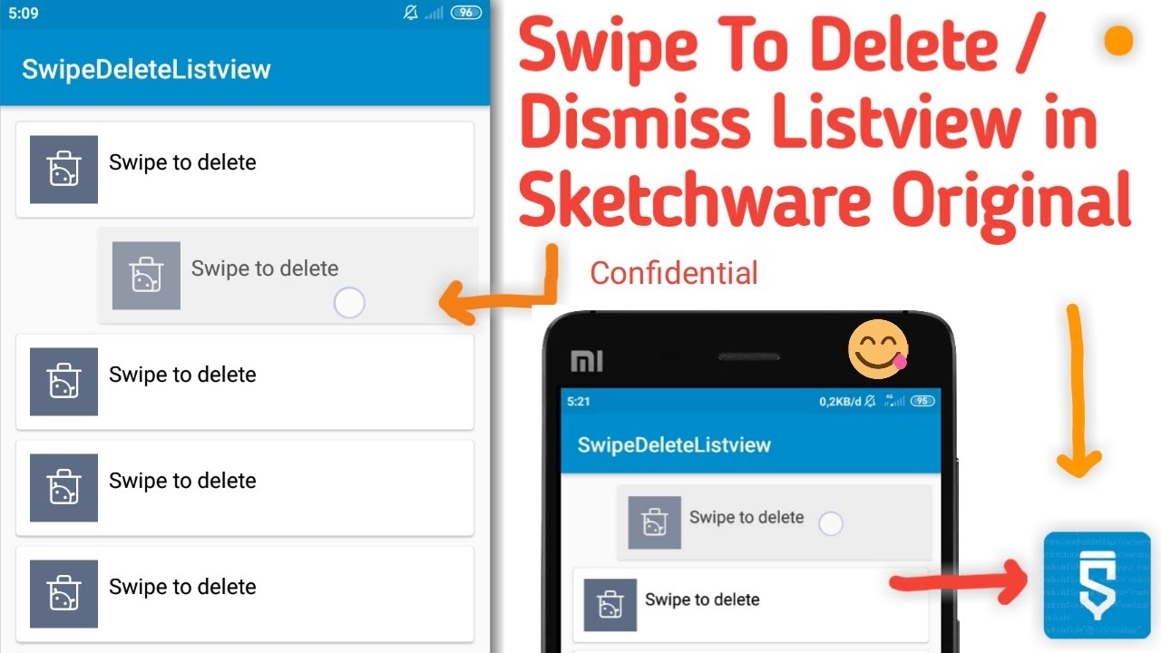 Sketchware Swipe To Delete Listview [Sketchware Original / Pro/ Revolution]