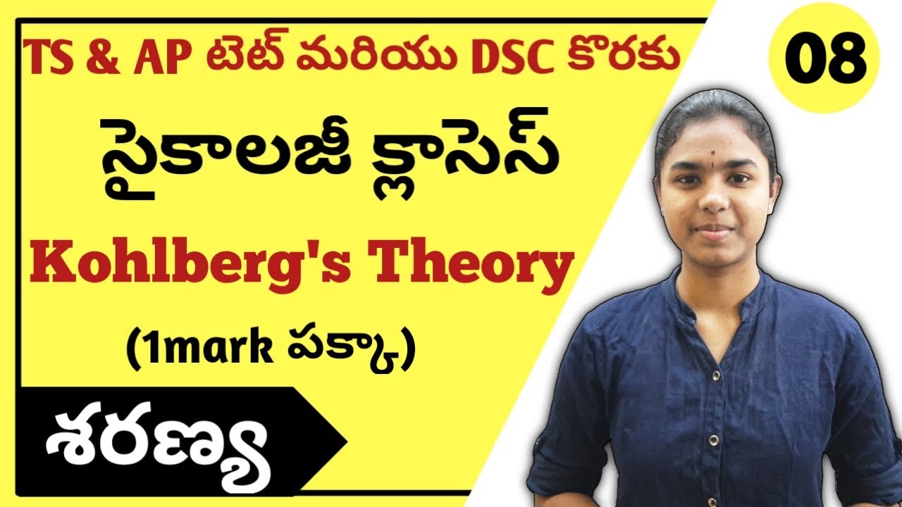 Kohlberg's Moral Development Theory | Psychology classes | TS,AP TET & DSC