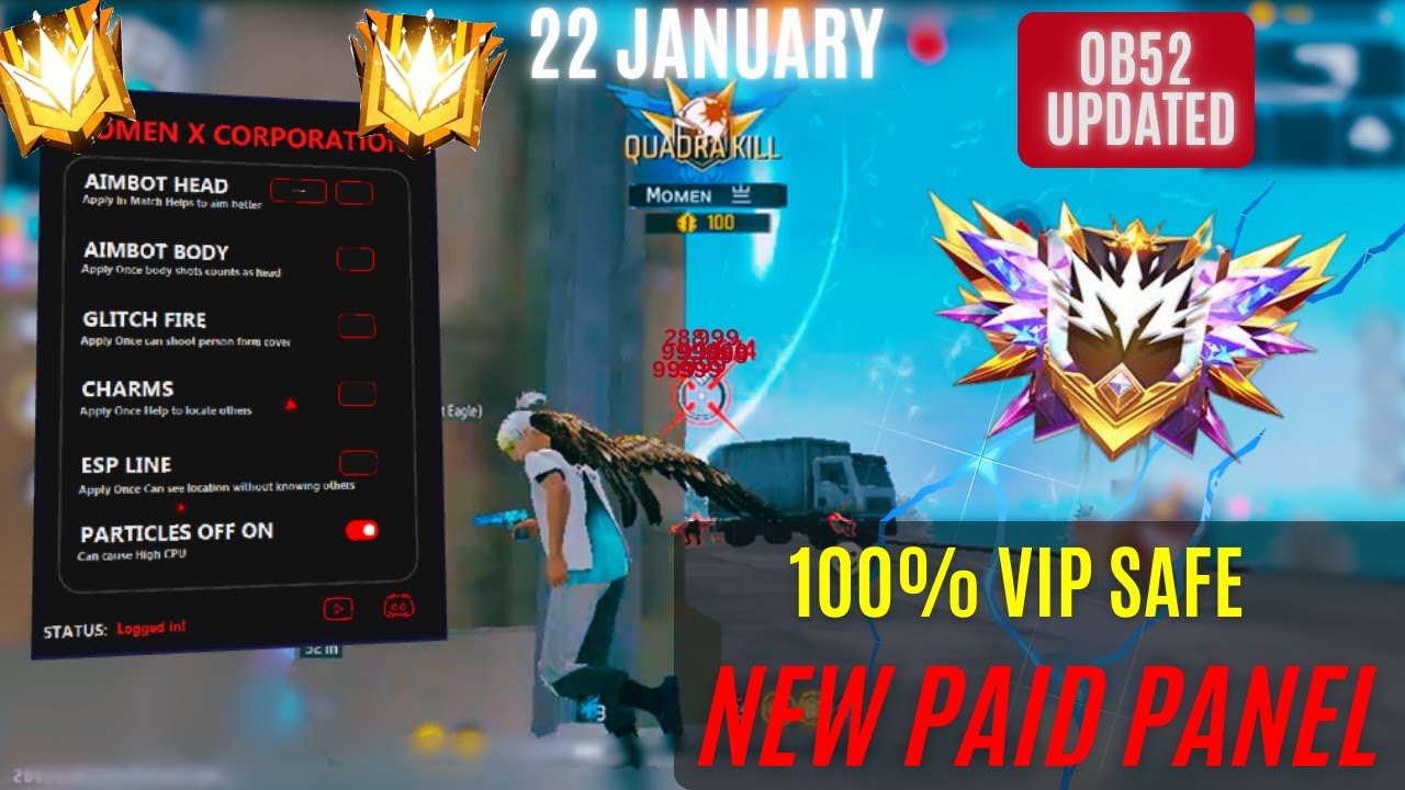 NEW PC PANEL UPDATED OB52💻PAID PANEL FOR AIMBOT FREE FIRE 🎯 SNIPER AIMBOT | 100% SAFE AND ANTIBAN ✅