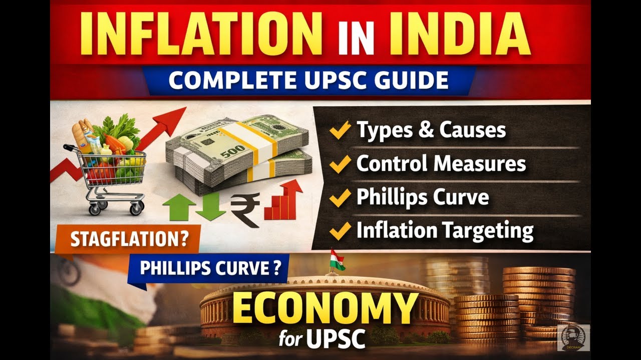 Inflation in India Explained | Types, Causes, Control Measures, Phillips Curve, Stagflation| UPSC