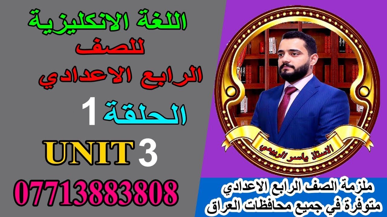 شرح الانكليزي / للصف الرابع الاعدادي / Unit 3 / الحلقه 1 . ( قطعه : اماكن تذهب اليها place to go )