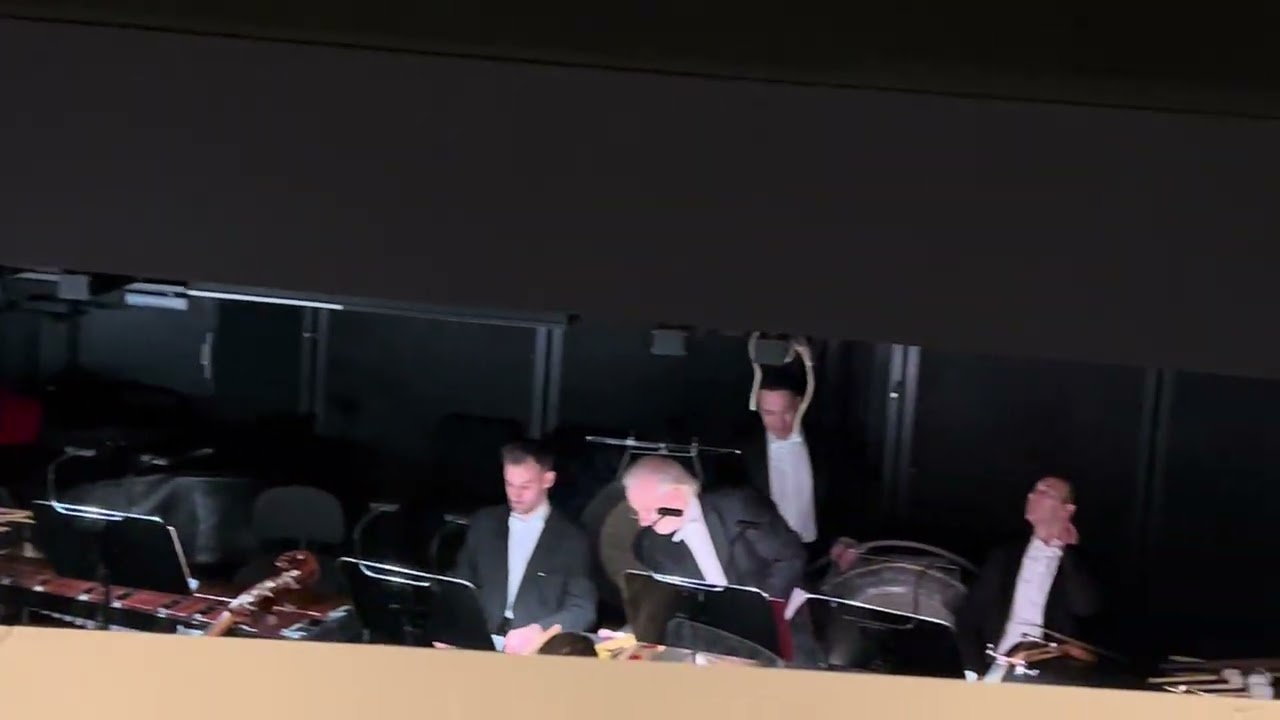 Berlin’s Staatsoper orchestra warming up before performance of Alban Berg’s “Wozzeck” 19 December 25