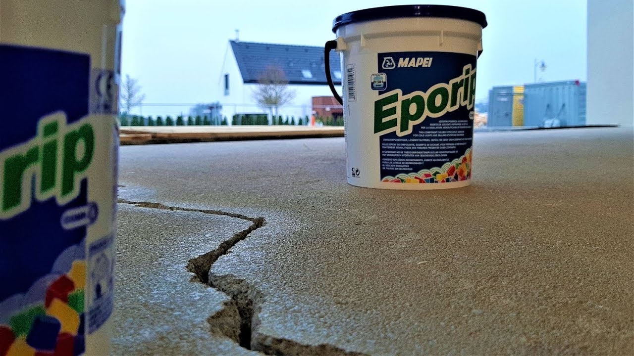 Ремонт трещин в бетоне смолой MAPEI Eporip.