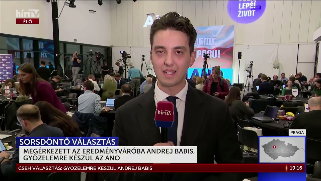 Cseh v&aacute;laszt&aacute;sok: győz&ouml;tt az ANO, Andrej Babi&scaron; p&aacute;rtja - H&iacute;rTV