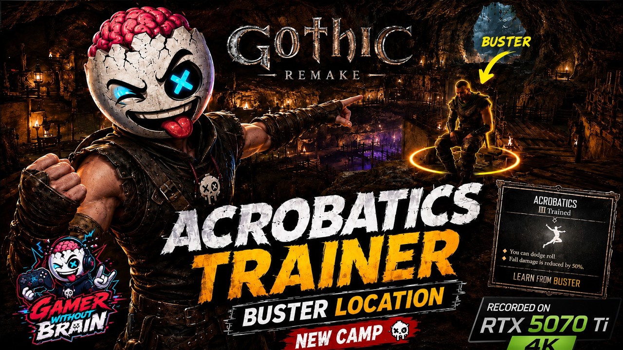 Местонахождение тренера по акробатике в Gothic 1 Remake &mdash; обучение у Бастера в новом лагере.