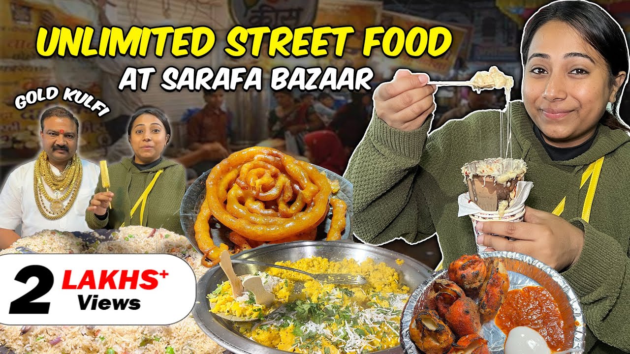 Unlimited  STREET FOOD at Sarafa Bazaar | Indore Night Food Market , Ep- 2