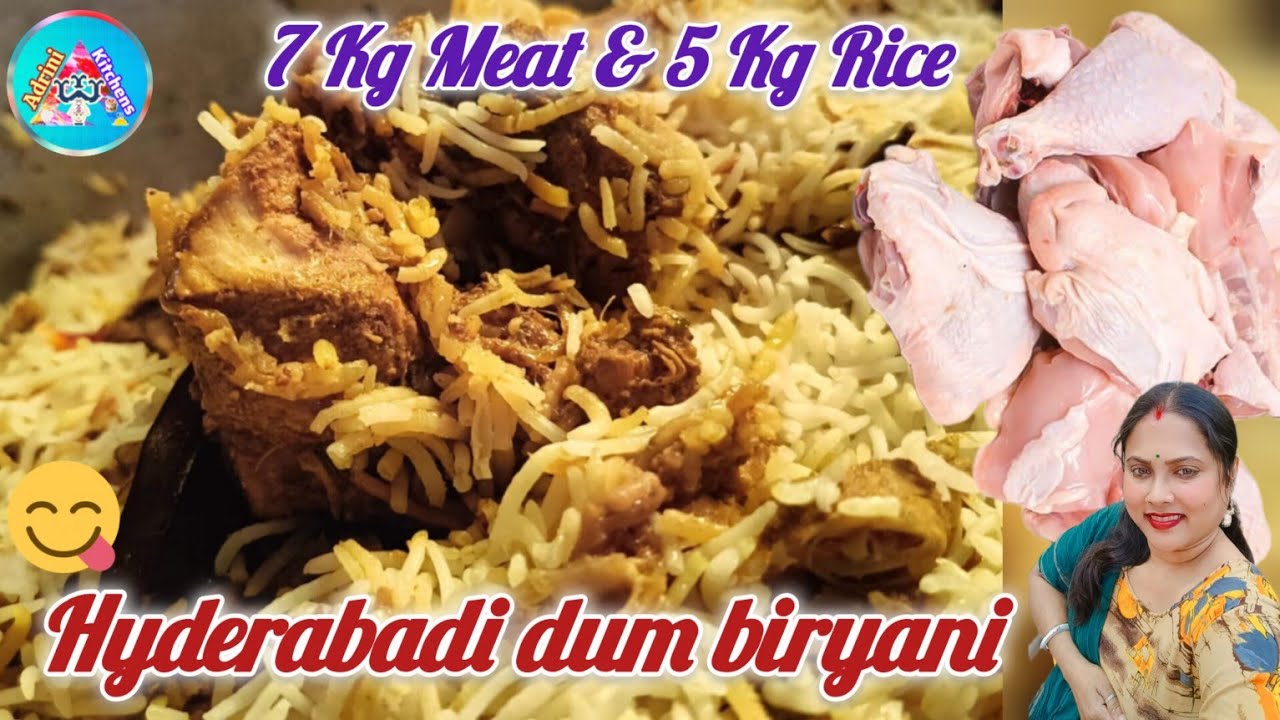 Hyderabadi Dum Biryani at Home | Restaurant Style Chicken Biryani | Adrini Kitchens