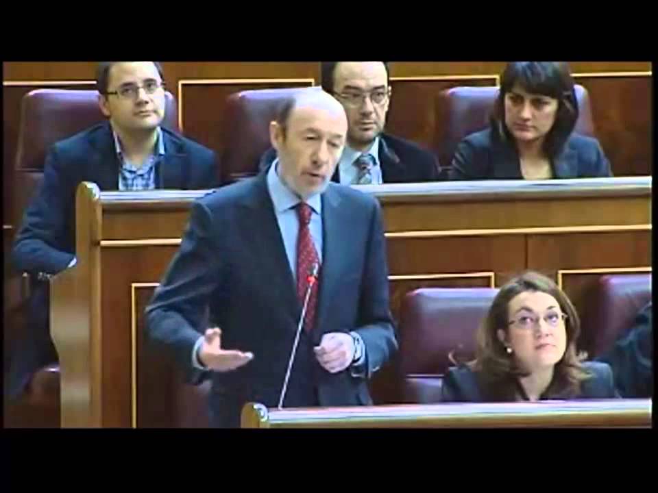 Alfredo Pérez Rubalcaba en la sesión de control el 12/12/2012