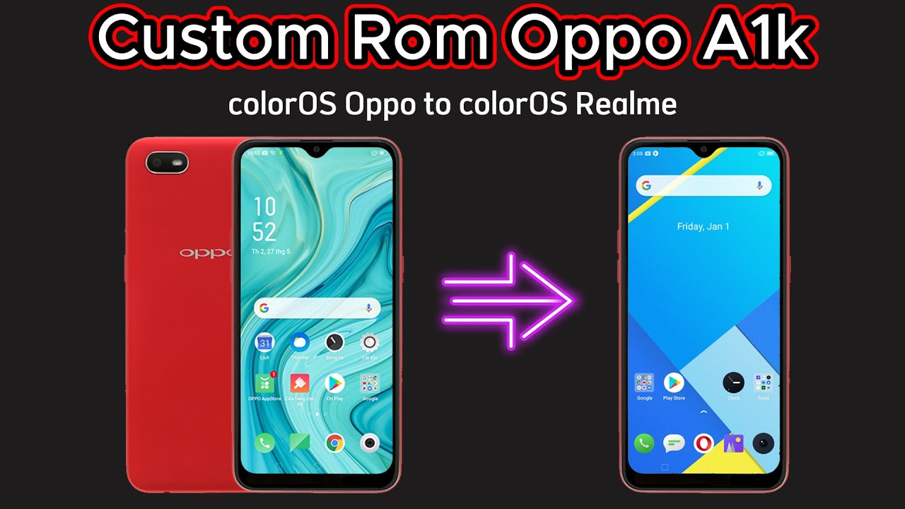 Cara custom Rom Oppo a1k ke color os realme c2 - custom Rom cph1923 - Oppo A1k color OS realme C2