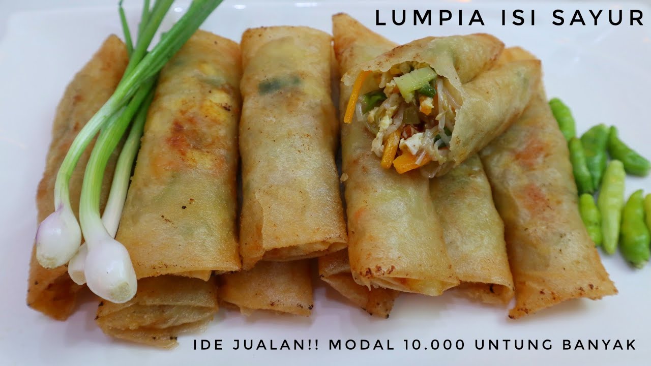 RESEP LUMPIA ISI SAYUR UNTUK JUALAN | MODAL 10.000 AJA SUDAH SEBANYAK INI 100% LAYAK JUAL
