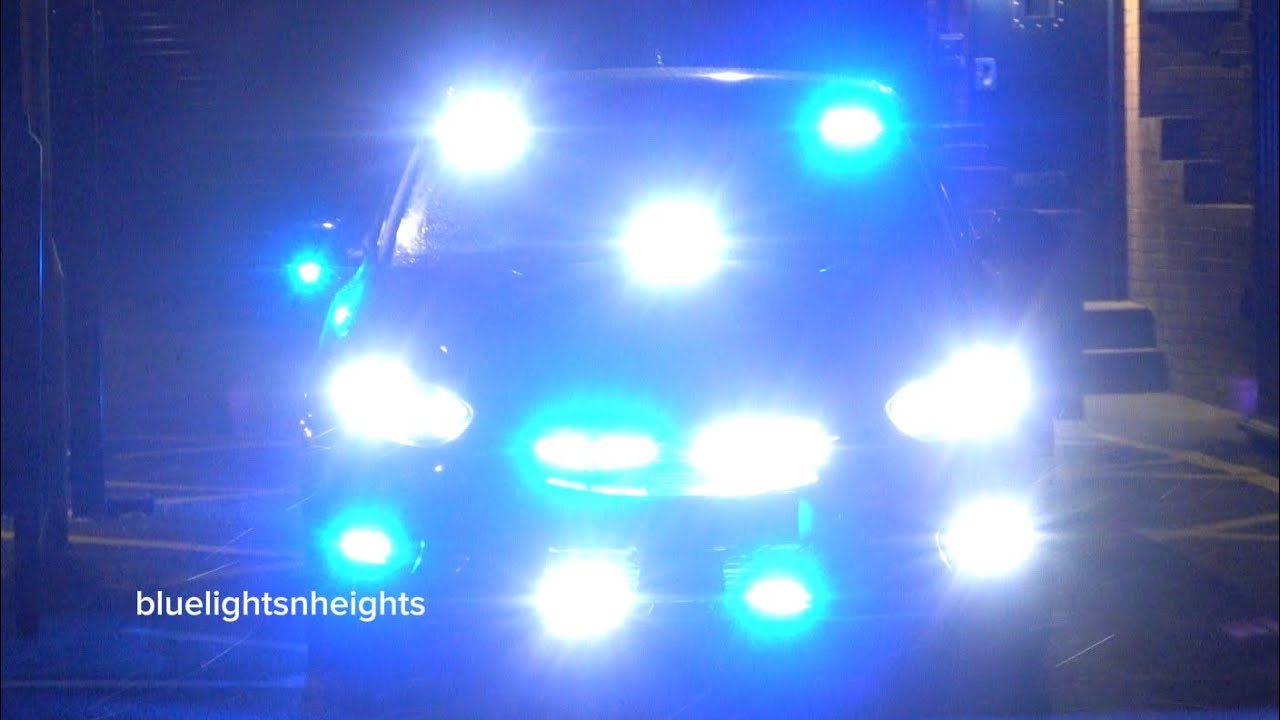 Merseyside Police Unmarked Kia Proceed Disruption Unit Giving Blue Light Demo out of St Anne Street 