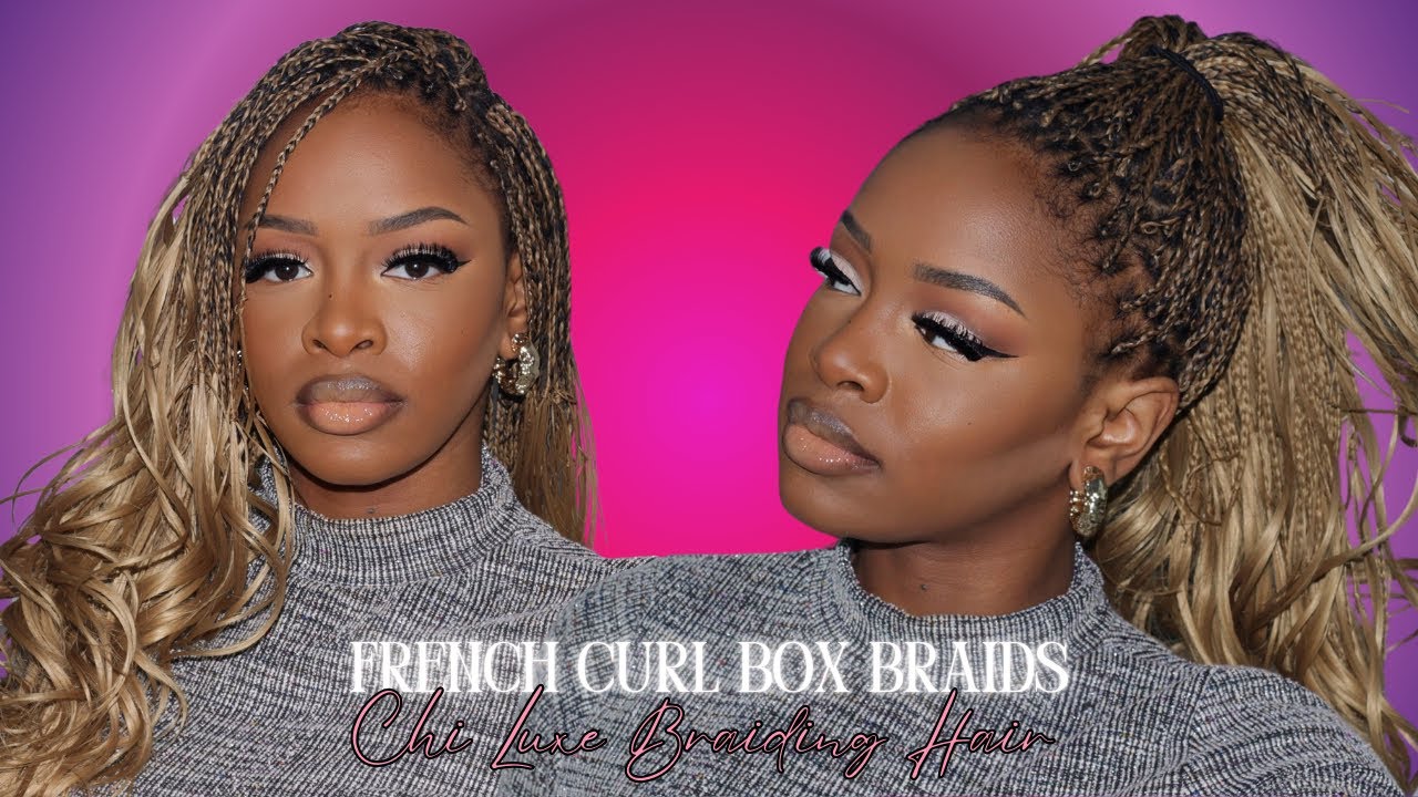 French Curl Box Braids Tutorial | CHI Luxe Braiding Hair Review & Install | Chrissy Daily
