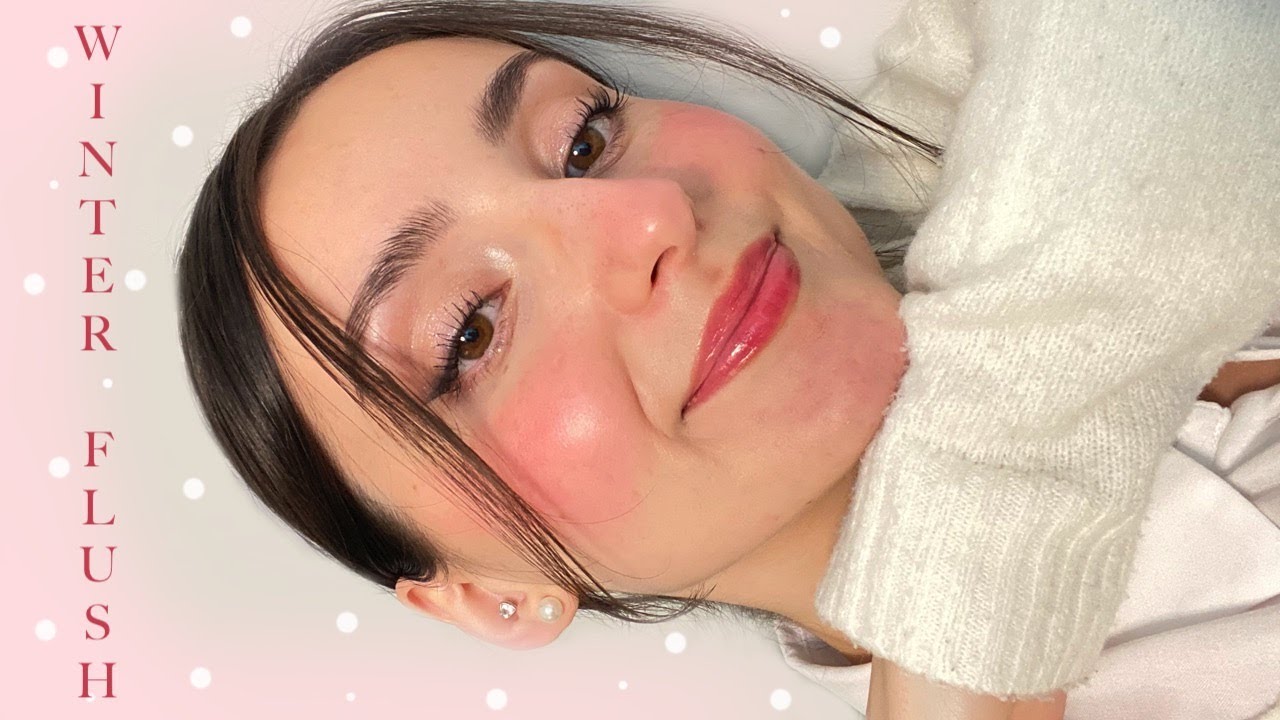 CUTE "COLD GIRL" HOLIDAY MAKEUP LOOK ❄️ Rose Gold Glitter Eye Makeup