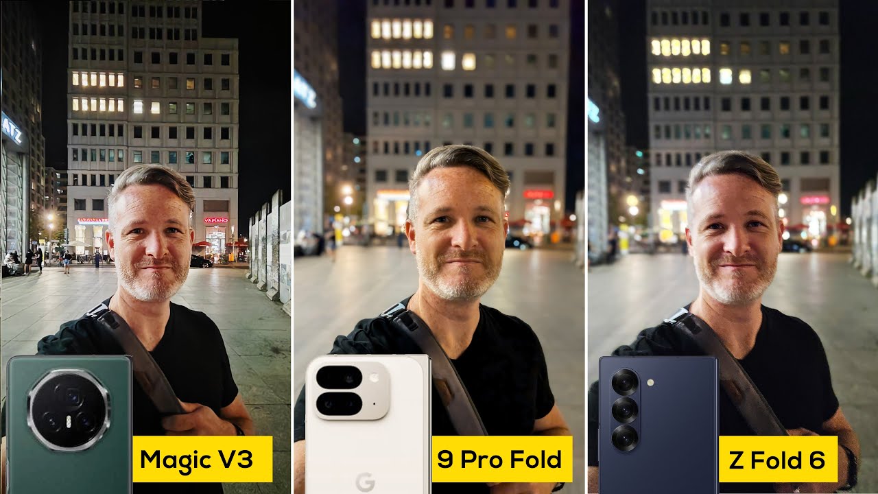 Pixel 9 Pro Fold VS Honor Magic V3 VS Galaxy Z Fold 6 camera comparison