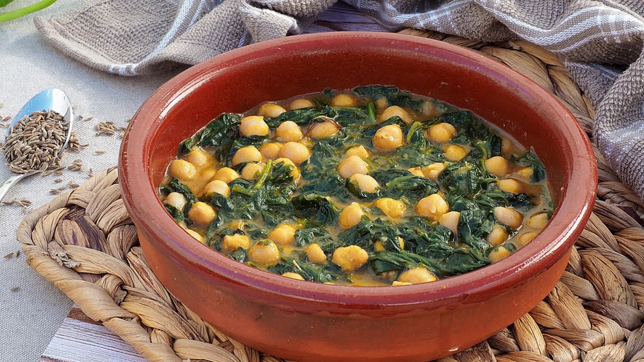GARBANZOS con ESPINACAS fácil ~ Mi plato de legumbres favorito