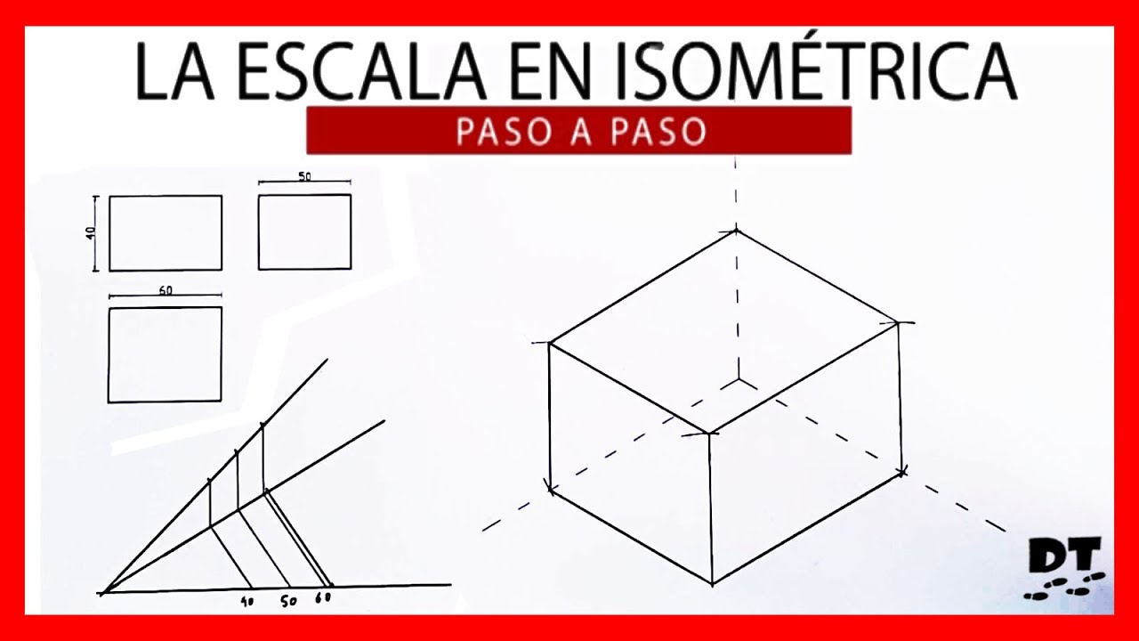 📐🖊 Uso de la escala gráfica en perspectiva isométrica 📐 escala isométrica 👍 Vistas en isométrica