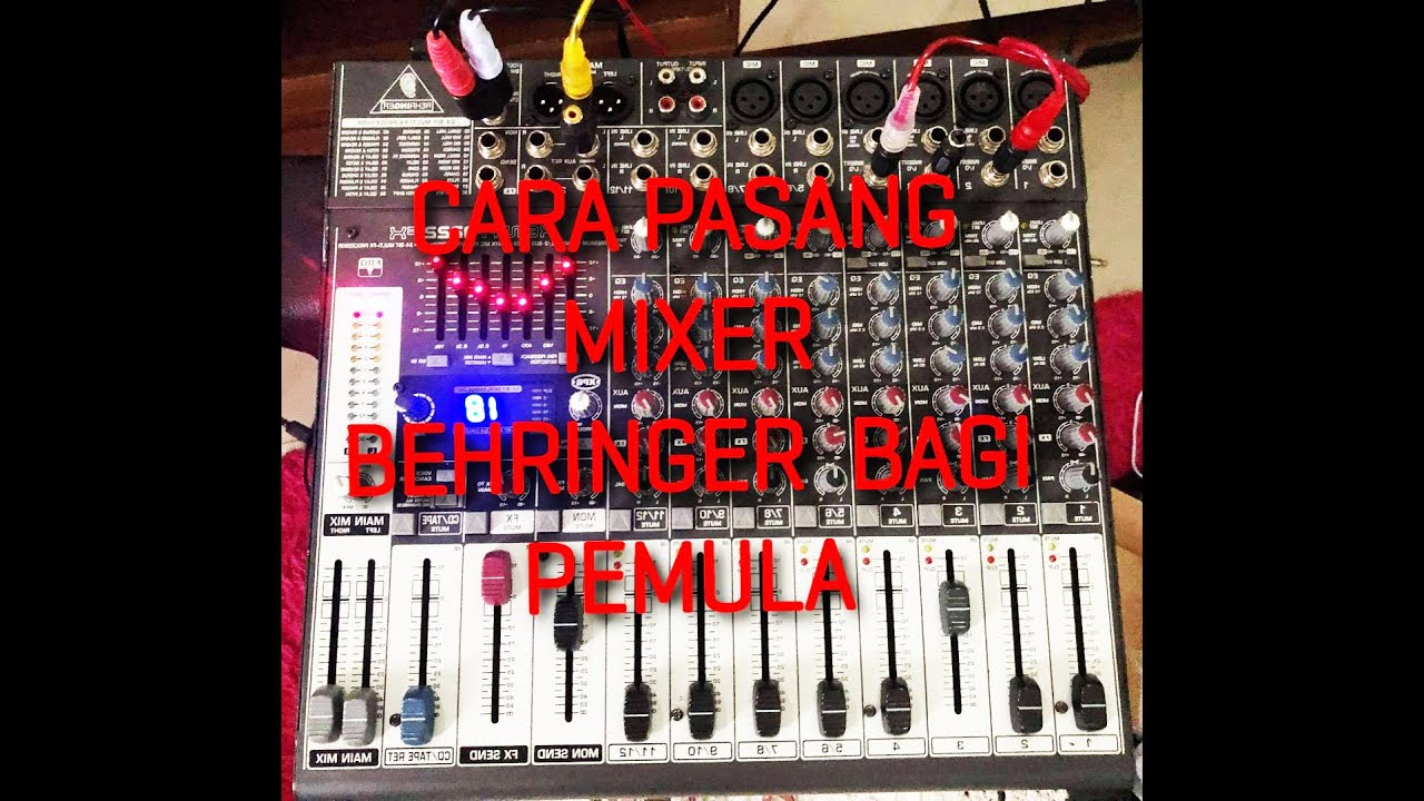 cara pasang mixer behringer 1222fx ke ampli rumahan + test efek vokal bagi pemula biar ngk bingung.