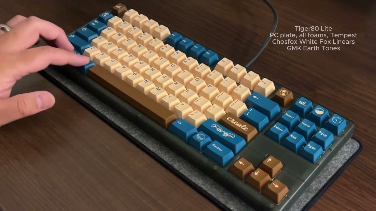 Tiger80 Lite | Chosfox White Fox | GMK Earth Tones