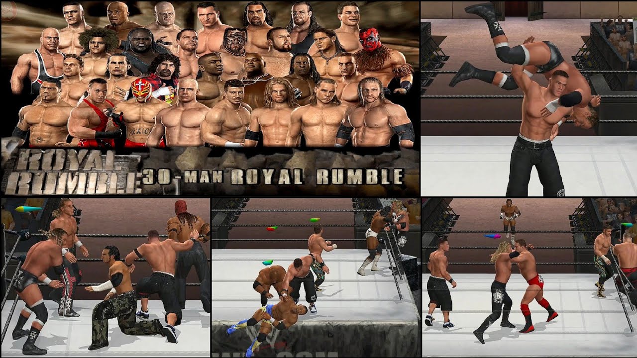 John Cena👊Royal Rumble Match gameplay in WWE Smackdown Vs Raw 2007 PS2 1080p 60fps