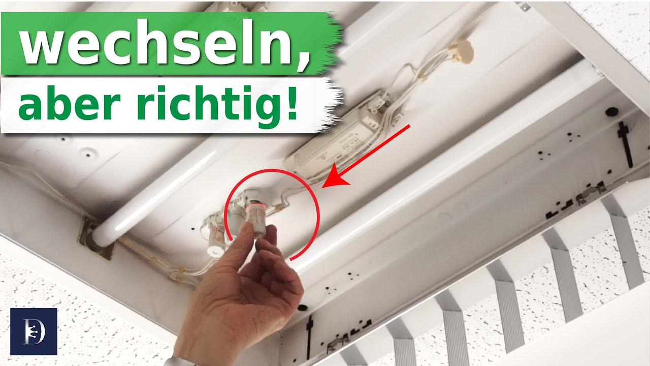 Leuchtstoffr&ouml;hre flackert - so wechselst du sie - Leuchtstoffr&ouml;hre wechseln - Starter austauschen