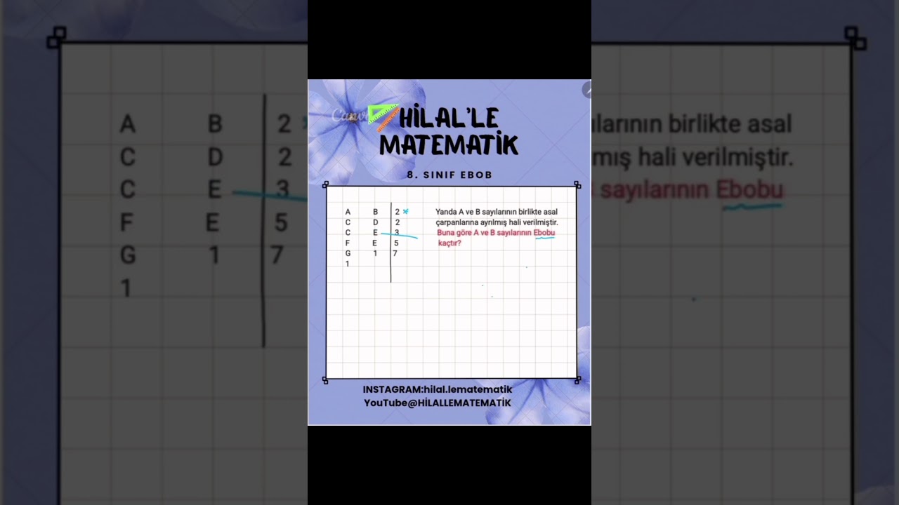 8.SINIF MATEMATİK EBOB EKOK|2026 