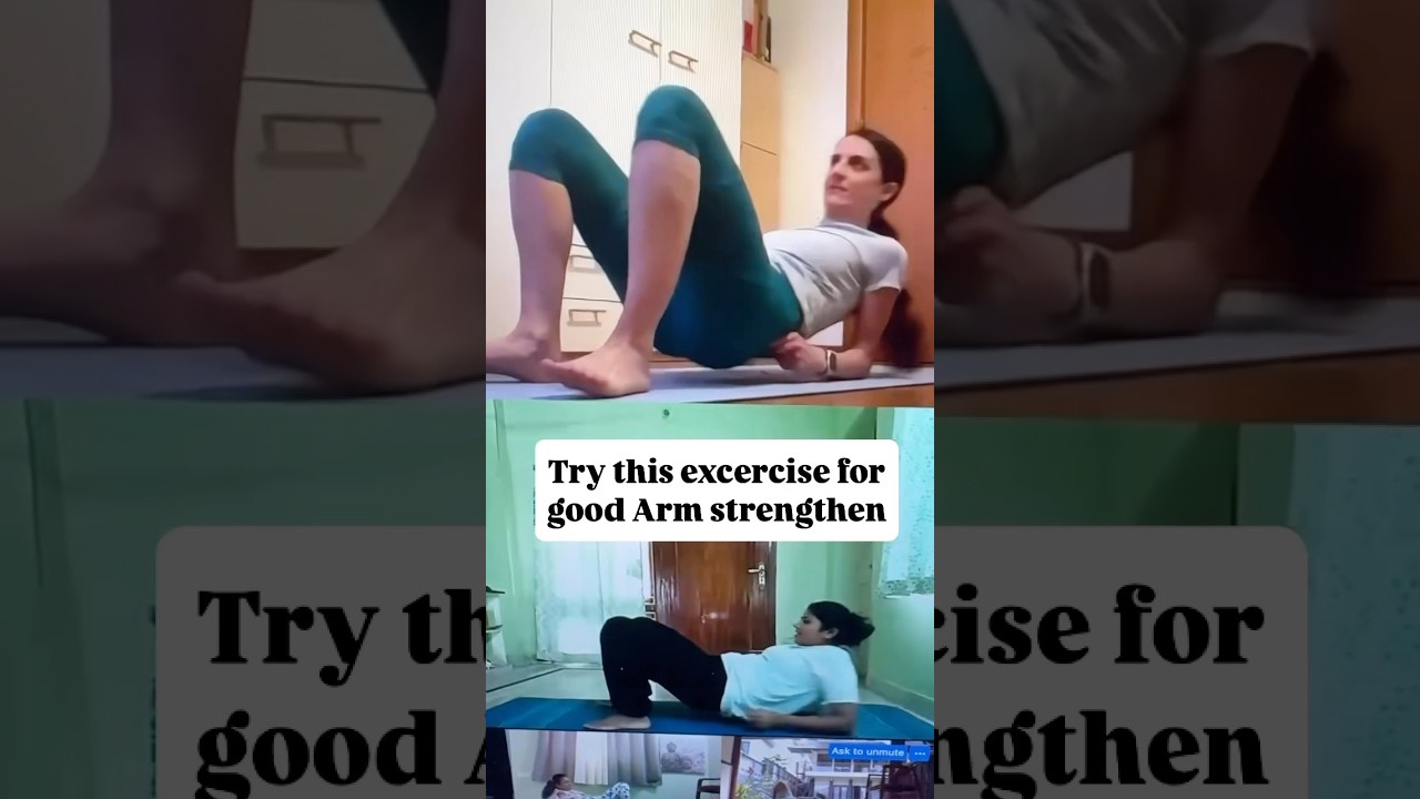 Try this exercise for good arm strengthening  @jeevanyogastudio 