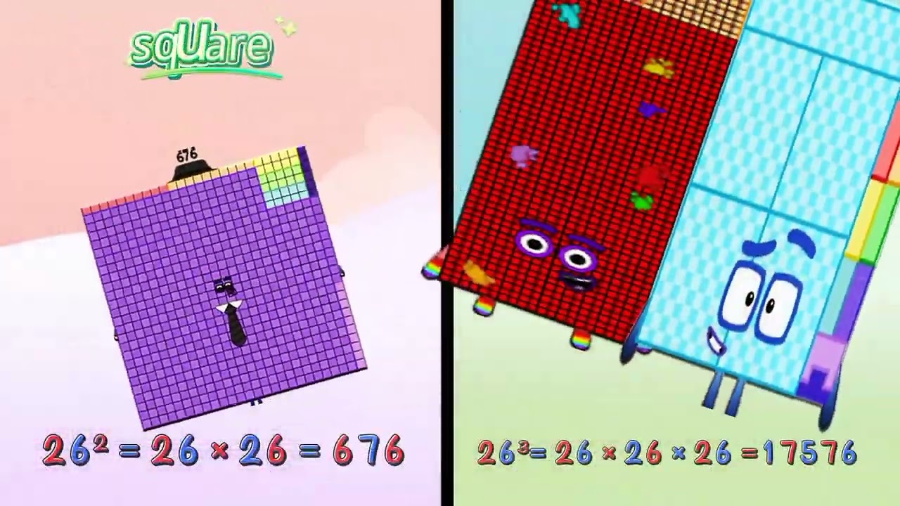 Изучайте квадрат и куб на ‎@Educationalcorner110(21 to 30) #numberblocks