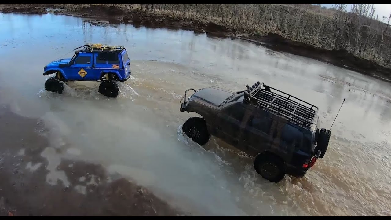 2 тачки, грязь и 500р... Легкие деньги №51 на трофи! Синий и черный! Offroad 4x4