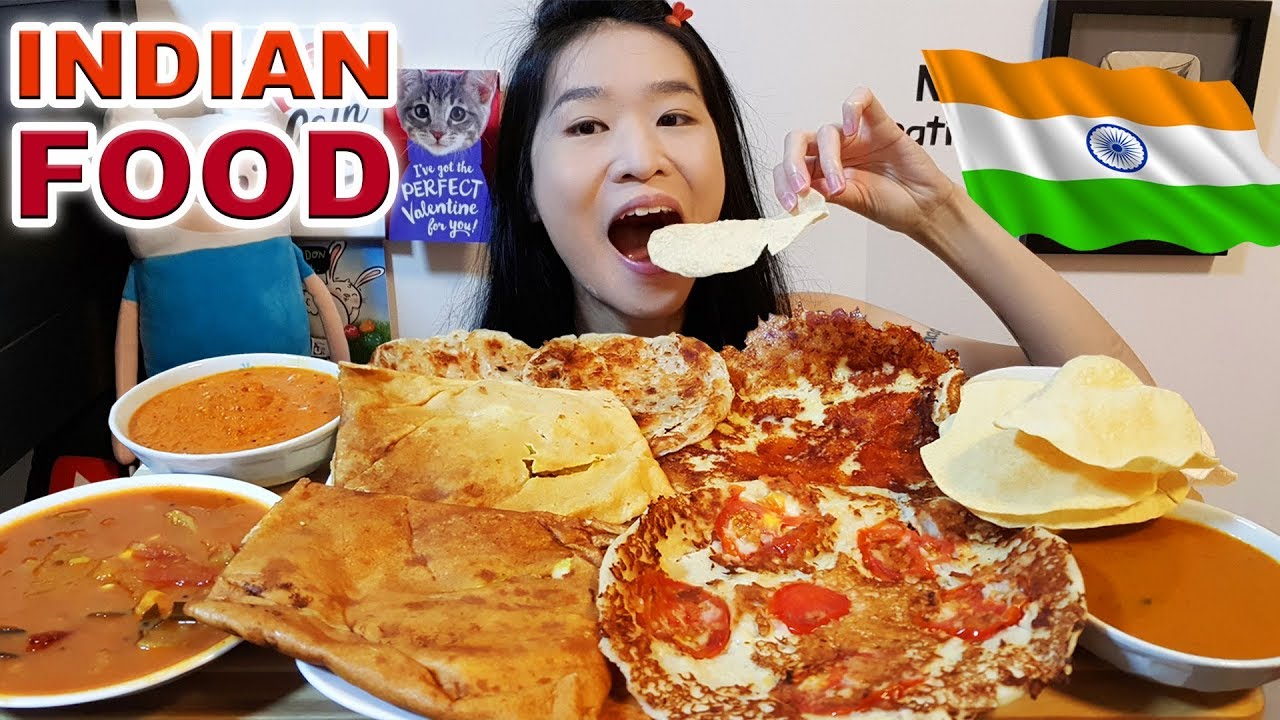 Huge Indian Food Feast! Masala Dosa Thosai, Uttapam & Curry | Mukbang w Asmr Crispy Eating Sounds