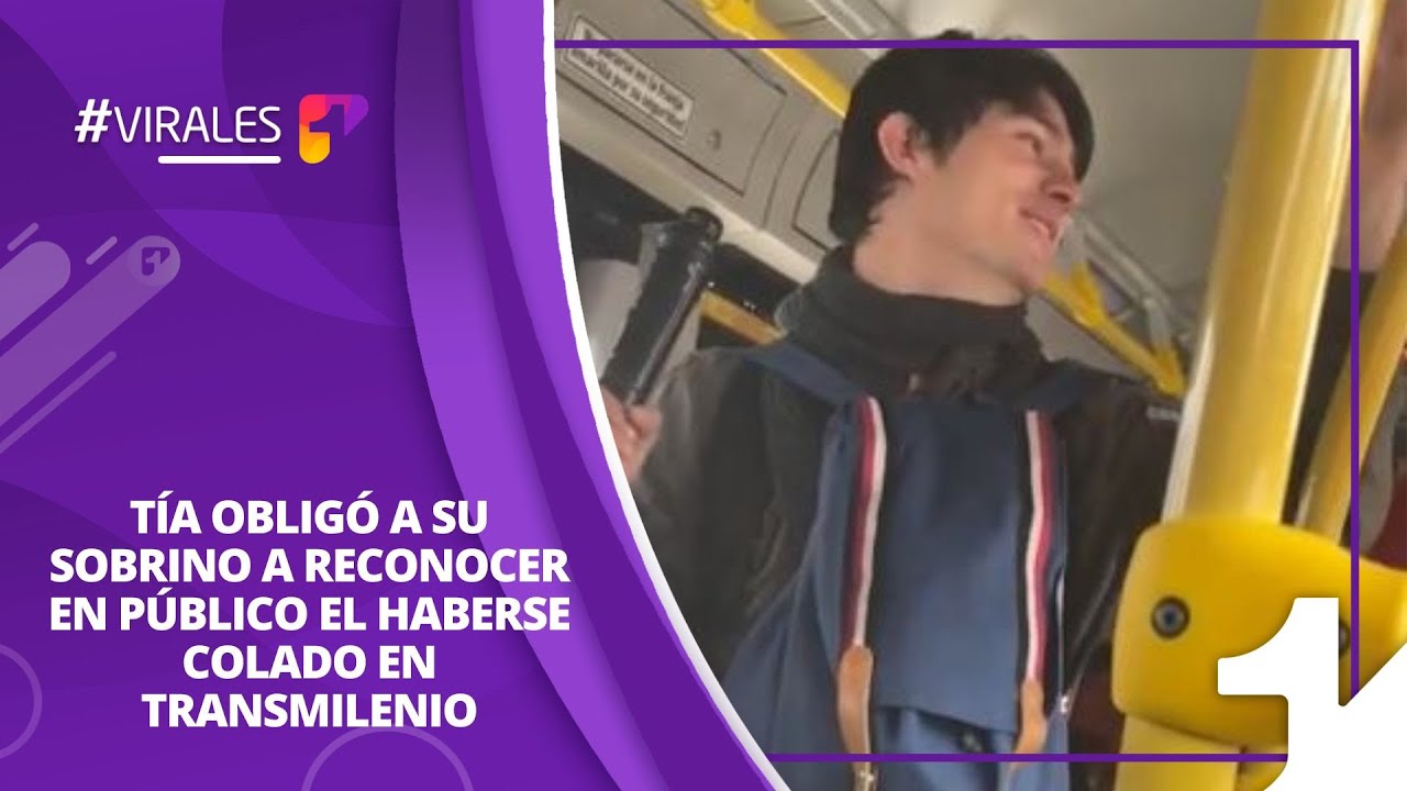 Tía obligó a su sobrino a reconocer en público el haberse colado en TransMilenio