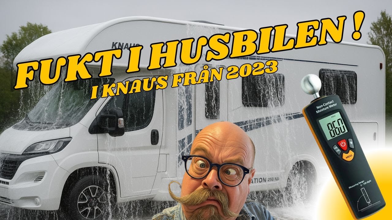 Fukt i husbilen! En Knaus Vansation 650 Meg fr&aring;n 2023!  Mindre kul nyhet vi fick efter servicen.
