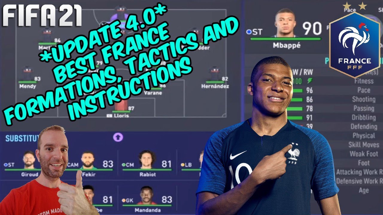 *update 4.0* FIFA 21 - BEST FRANCE Formation, Tactics and Instructions