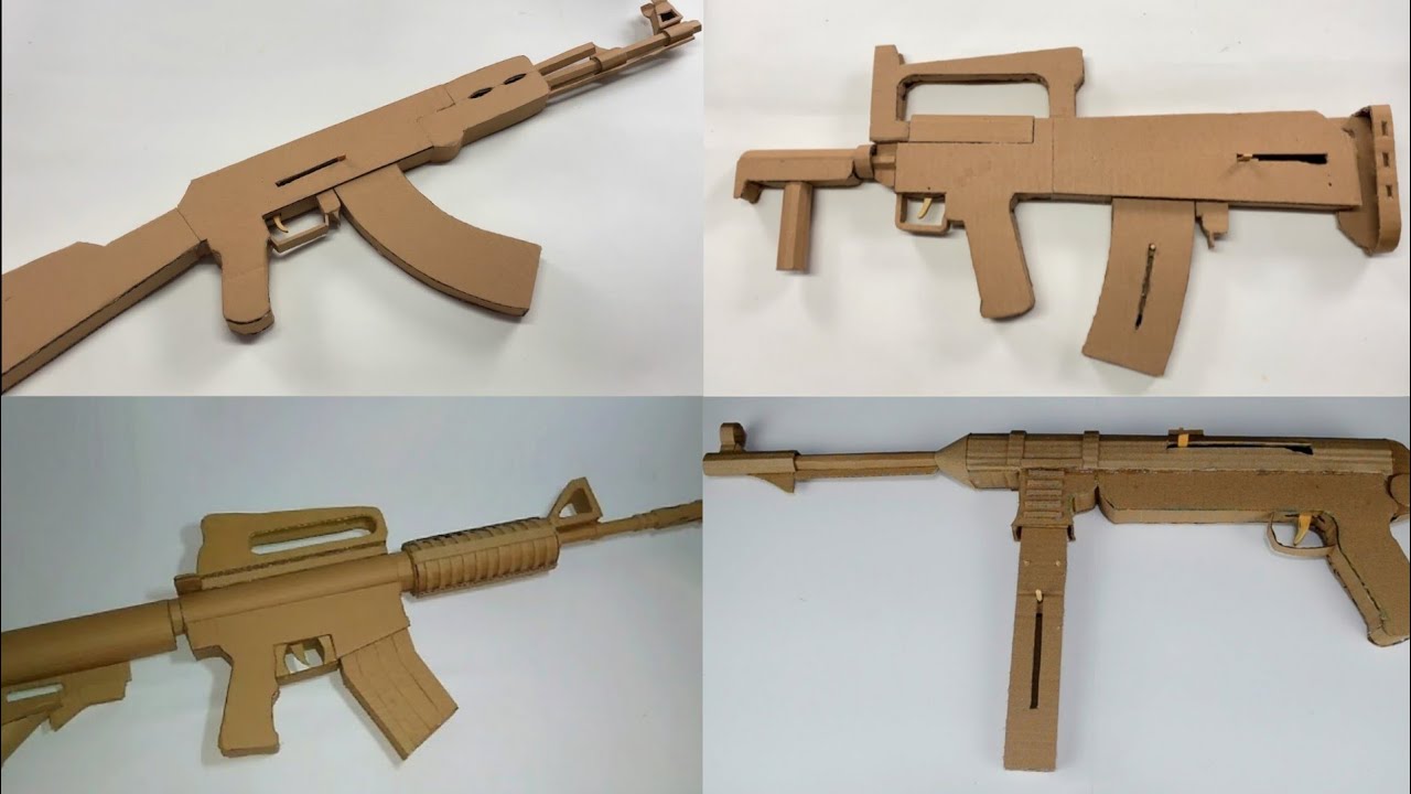 4 INCREÍBLES ARMAS DE CARTÓN QUE PUEDES HACER EN CASA
