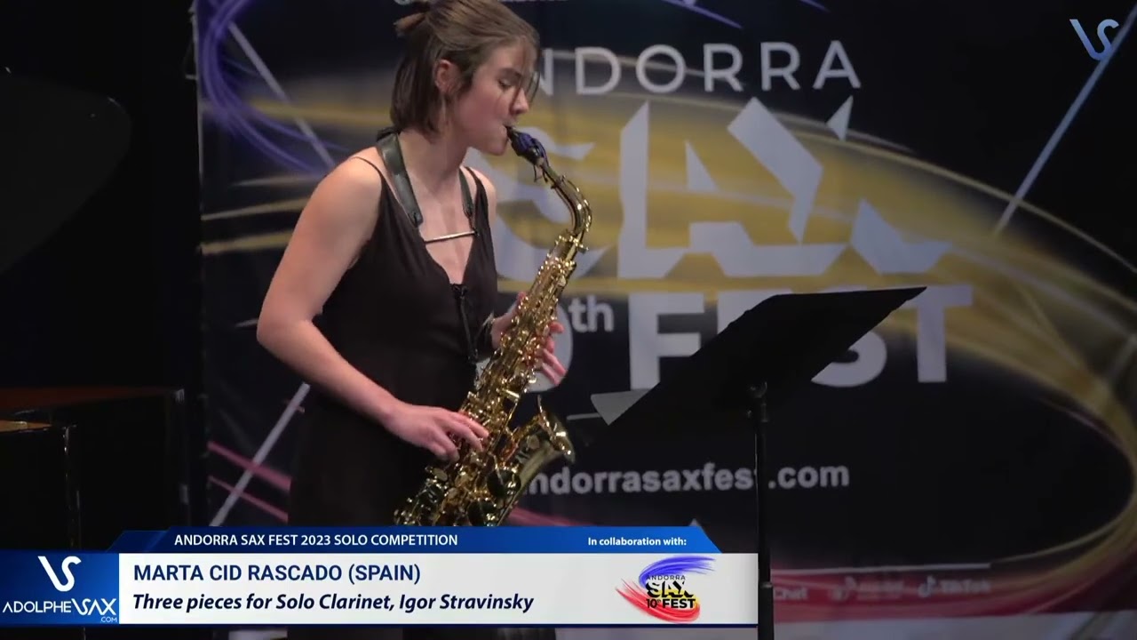 ANDORRA SAX FEST 2023: Marta Cid Rascado (Spain) plays Three pieces for Clarinet, Igor Stravinsky