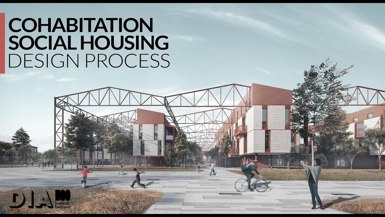تعايش - مشروع تصميم مسكن إجتماعي - Cohabitation Social housing project + Design process DIA -WS19-20