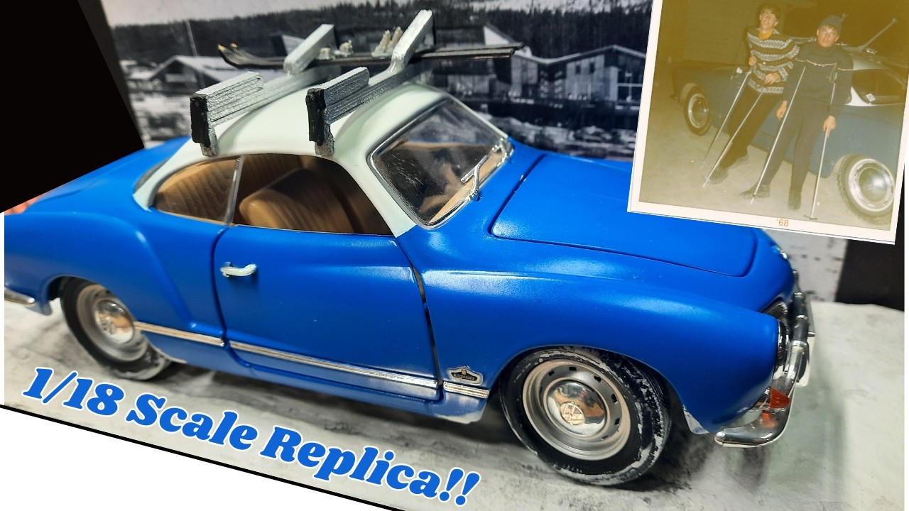 I built a 1/18 scale Volkswagen Karmann Ghia