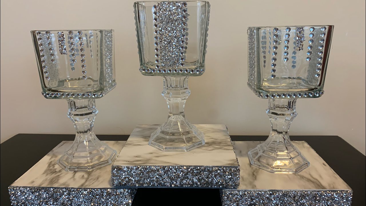 Dollar Tree DIY | Glam Candle Holders and Stands