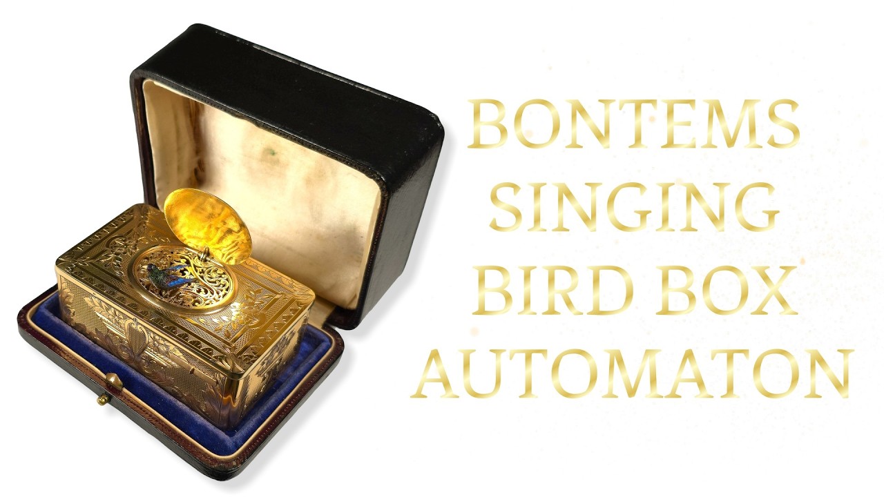 An exquisite silver gilt singing bird box automaton crafted in 1880.