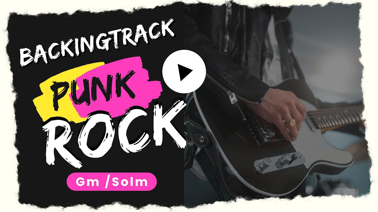 🎸 Punk Rock Guitar Backing Track | Base de Guitarra Punk en Gm 🎶
