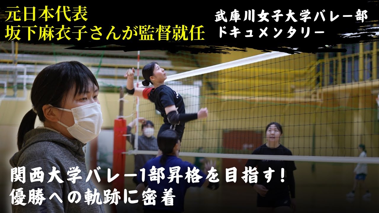 【武庫川女子大学 バレー】1話｜元日本代表「坂下麻衣子」さんが監督に就任し、関西1部昇格を目指す。