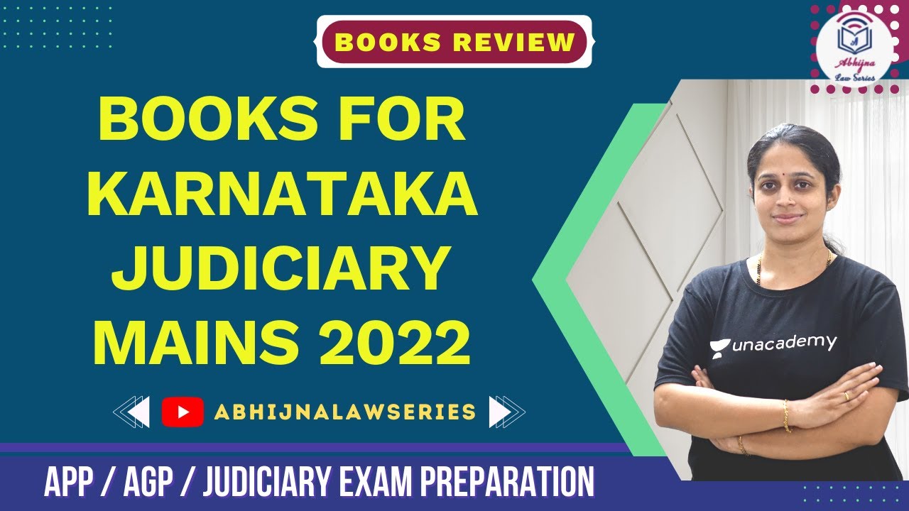 Books for Karnataka Judiciary Mains Examination 2022 l Aparna Bhat l