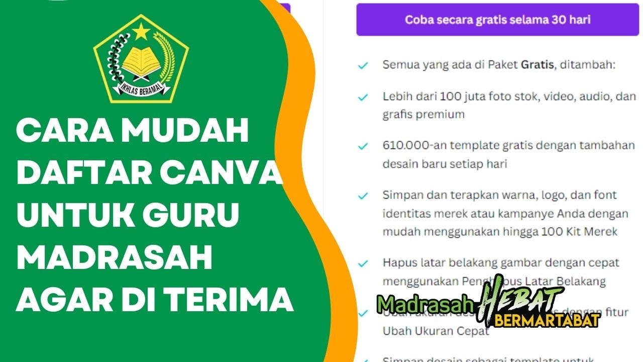 CARA DAFTAR CANVA UNTUK GURU MADRASAH / SEKOLAH AGAR SETUJUI TIM CANVA FOR EDU #Madrasahebat