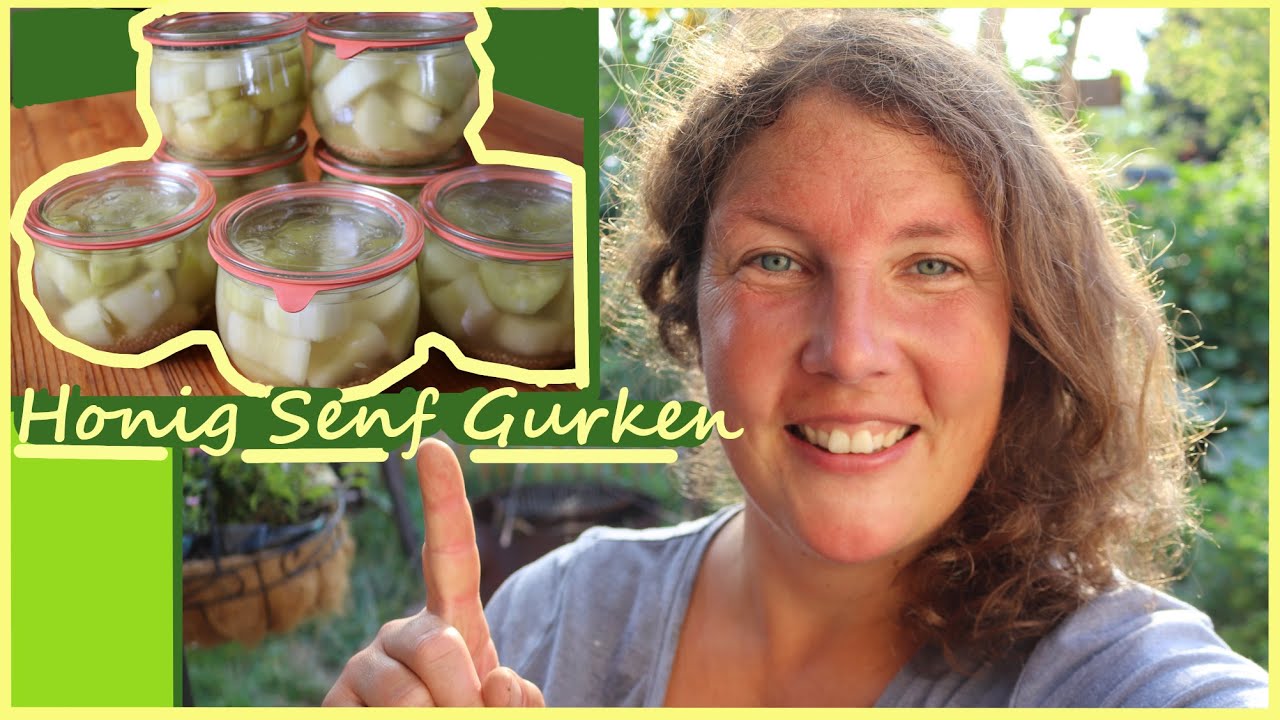 Honig Senf Gurken einkochen Rezept / Küchengemüsegarten