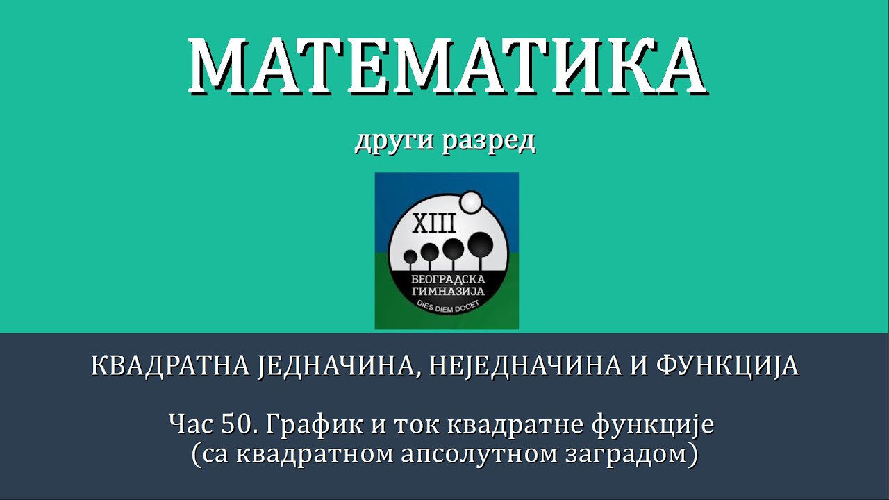 50 - Grafik i tok kvadratne funkcije (sa kvadratnom apsolutnom zagradom)
