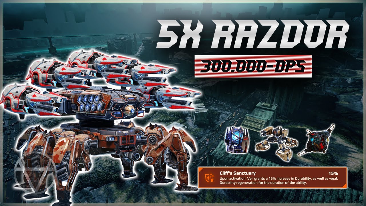 [WR] 🔥 5X Razdor Doing 300,000 DPS &ndash; Mk3 Gameplay | War Robots