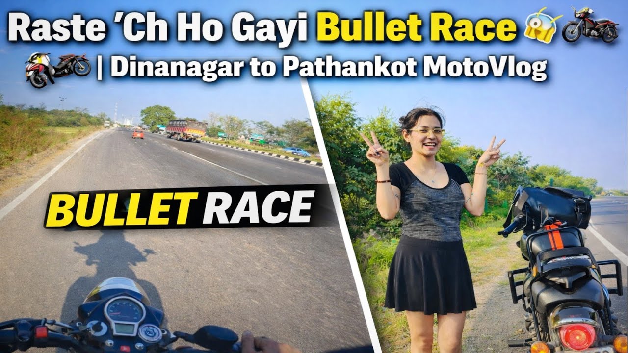 Achanak Highway Te Bullet Race 😱🏍️ | Punjabi MotoVlog