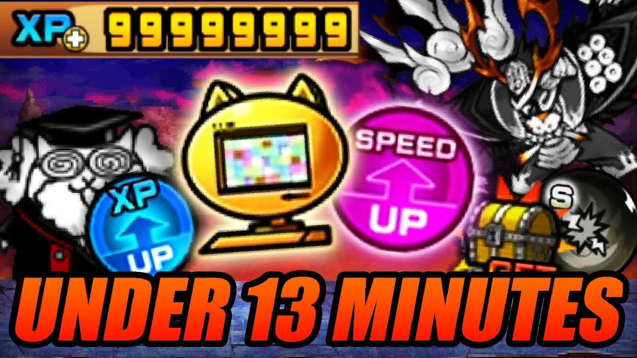 How fast can you farm for 99999999 XP?! (Battle Cats)