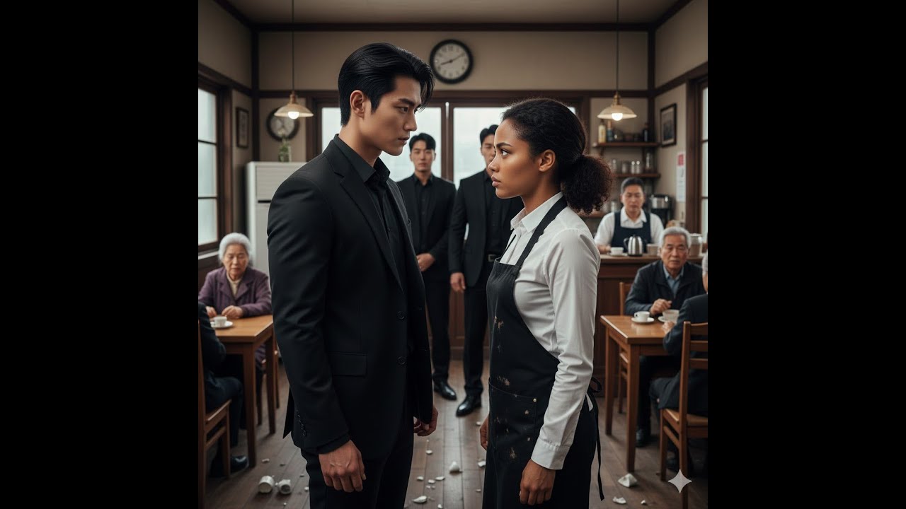 The black waitress spoke rudely to the Korean Mafia boss but he let it slip because of her eyes.
