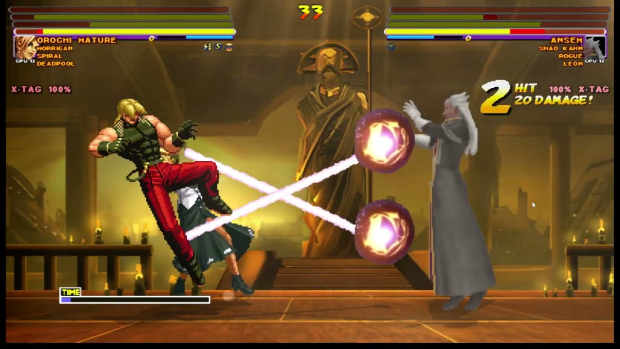 [4K] MUGEN: ETB – Deadpool, Morrigan, Spiral, Orochi Mature vs Rogue, Ansem, Leon, Shao Kahn